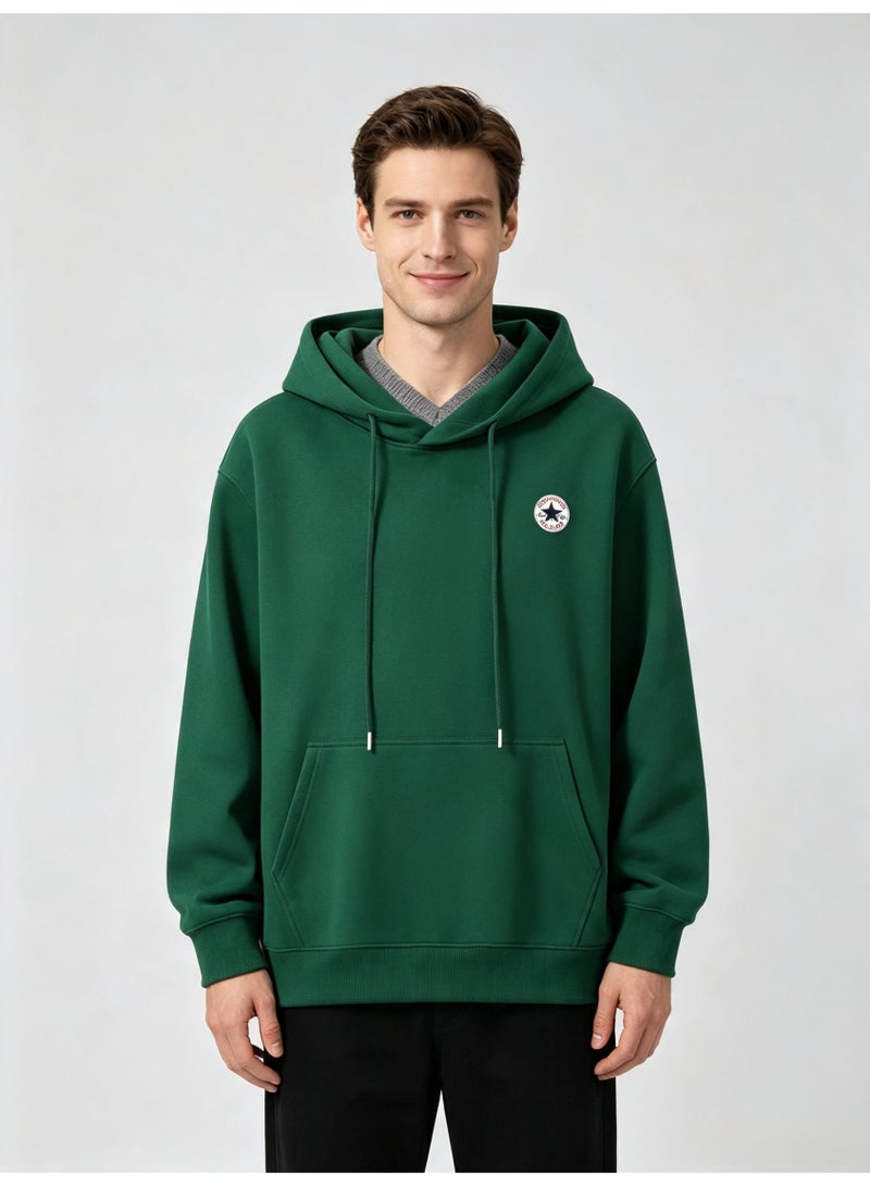 كونفرس CONVERSE Men's and women's basic hooded autumn loose pullover sweater - Image 3