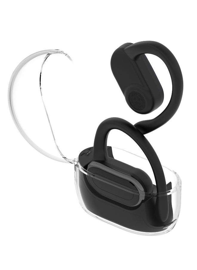 Generic X20 Wireless Bluetooth 5.3 Headphones Ear-Hook Earbud with Microphone In-Ear Sports Headset Sweatproof Noise Reduction Earphone for Running Driving Office Working (Transparent Cover )  - Image 3