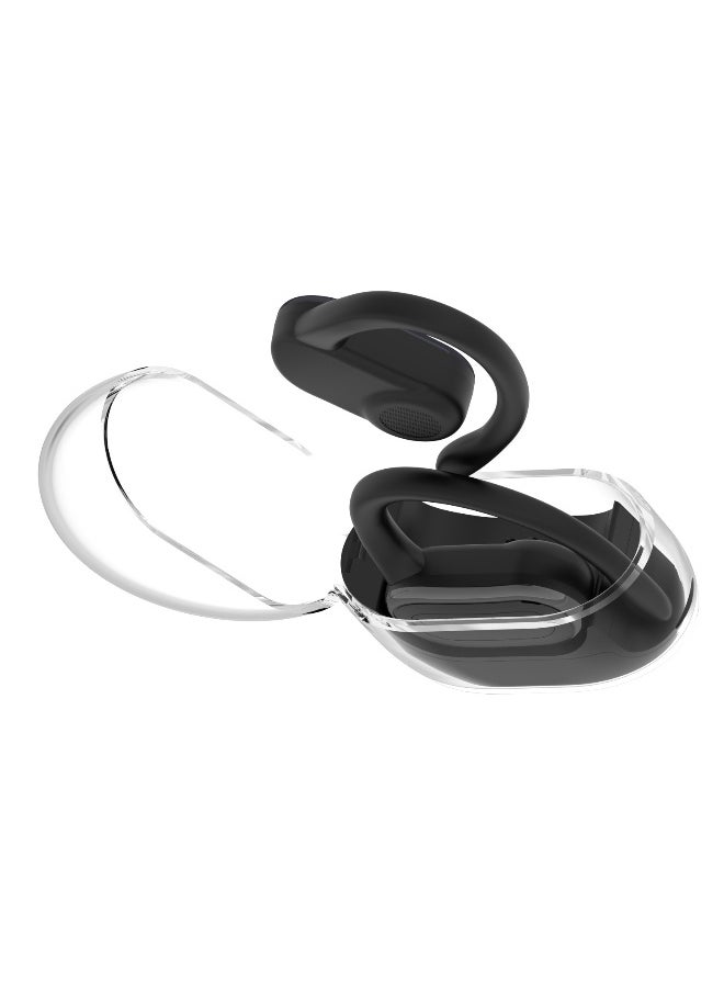 Generic X20 Wireless Bluetooth 5.3 Headphones Ear-Hook Earbud with Microphone In-Ear Sports Headset Sweatproof Noise Reduction Earphone for Running Driving Office Working (Transparent Cover )  - Image 4
