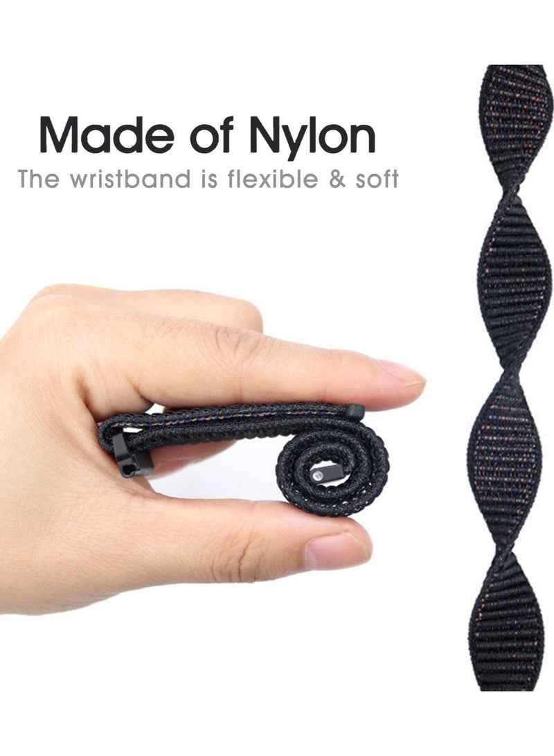 O Ozone Nylon Bands for Samsung Galaxy Watch 7 6 5 4 FE 40mm 44mm 45mm/Galaxy Watch 6 4 Classic 43mm 47mm 42mm 46mm  Soft Nylon Strap Women Men -Red/Black - Image 3