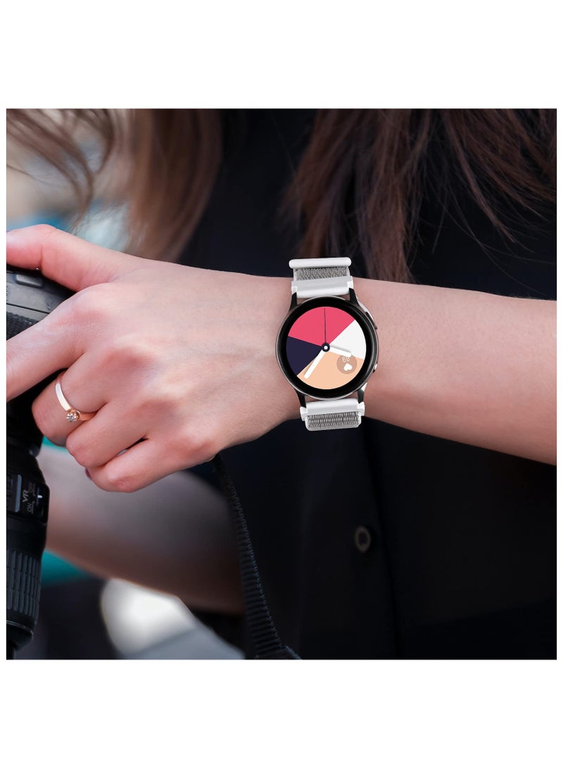 O Ozone Nylon Bands for Samsung Galaxy Watch 7 6 5 4 FE 40mm 44mm 45mm/Galaxy Watch 6 4 Classic 43mm 47mm 42mm 46mm  Soft Nylon Strap Women Men -Red/Black - Image 5