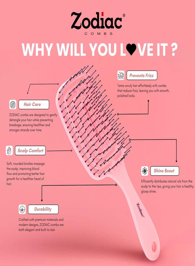 ZODIAC PADDLE POP HAIR BRUSH - CANDY PINK - Image 2