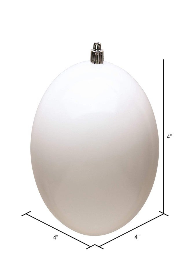 فيكرمان زينة كرات فيكرمان البيضاء اللامعة مقاس 4 بوصات - 6 كرات في الكيس - زينة غير قابلة للكسر - زينة عيد ميلاد بيضاء احتفالية - ديكور عيد ميلاد فريد - ديكور عطلة لامع - موثوقة ومتينة - Image 2