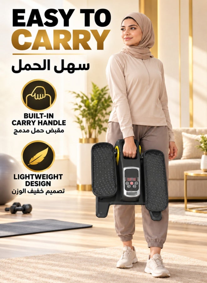 والالا جهاز تمارين بيضاوي الشكل تحت المكتب، جهاز تمارين الساق البيضاوي الكهربائي مع جهاز تحكم عن بعد، 12 سرعة قابلة للتعديل يدويًا و3 سرعات أوتوماتيكية، جهاز تمارين دواسة محمول للجلوس لكبار السن والبالغين والمنزل والمكتب - Image 4