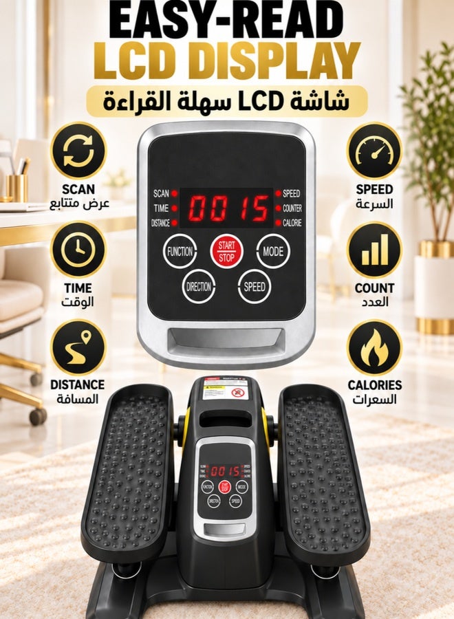 والالا جهاز تمارين بيضاوي الشكل تحت المكتب، جهاز تمارين الساق البيضاوي الكهربائي مع جهاز تحكم عن بعد، 12 سرعة قابلة للتعديل يدويًا و3 سرعات أوتوماتيكية، جهاز تمارين دواسة محمول للجلوس لكبار السن والبالغين والمنزل والمكتب - Image 3