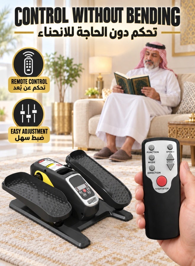 والالا جهاز تمارين بيضاوي الشكل تحت المكتب، جهاز تمارين الساق البيضاوي الكهربائي مع جهاز تحكم عن بعد، 12 سرعة قابلة للتعديل يدويًا و3 سرعات أوتوماتيكية، جهاز تمارين دواسة محمول للجلوس لكبار السن والبالغين والمنزل والمكتب - Image 5