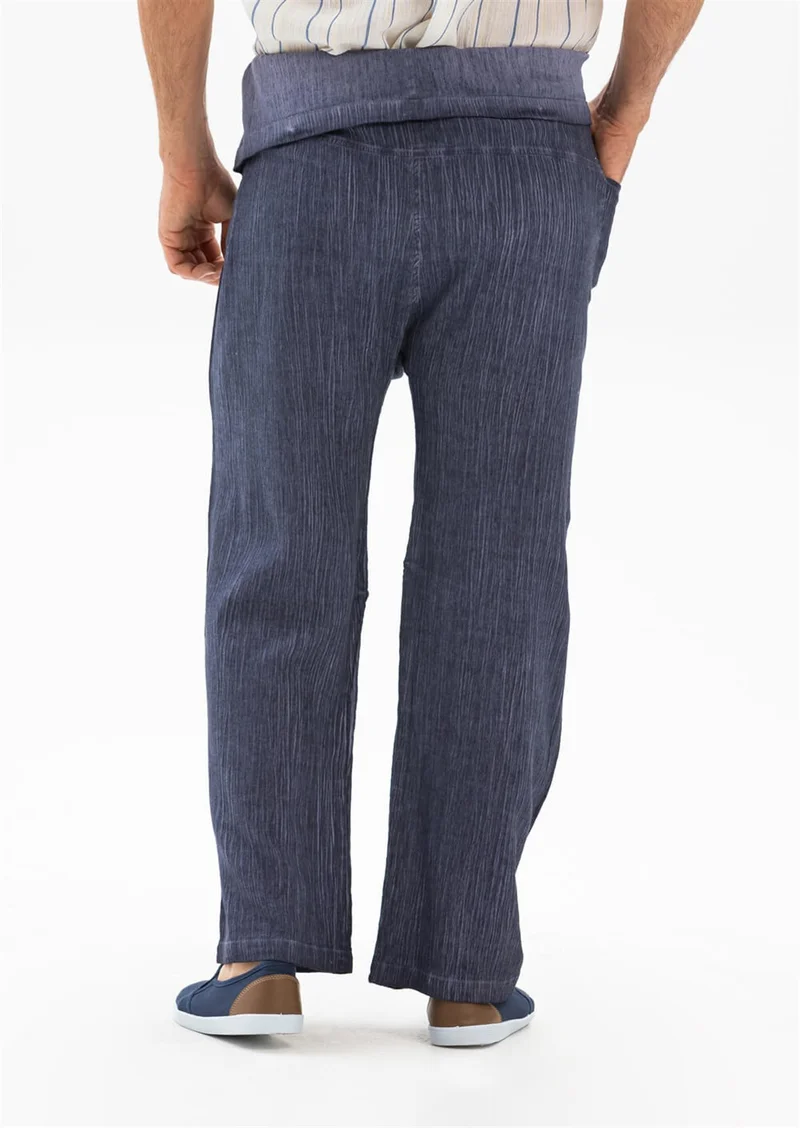 Eliş Şile Bezi Men's Sile Diaper Thai Fishing Trousers Indigo indg