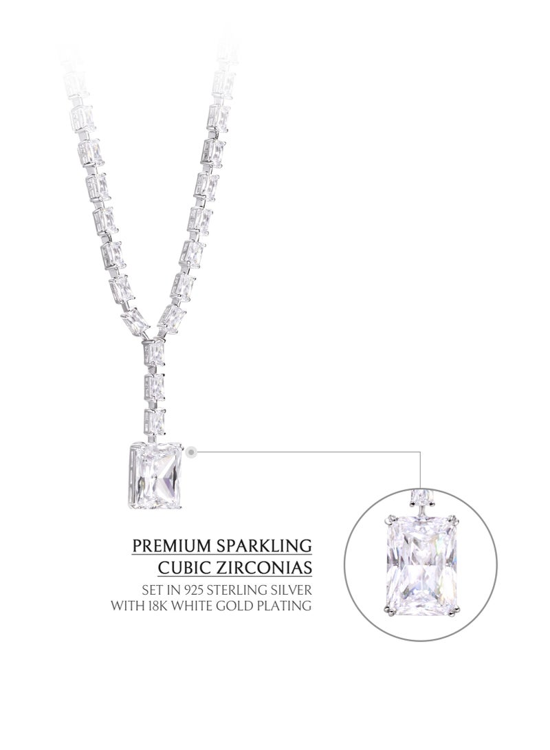 أونال قلادة "شفق الصحراء" للسيدات – قلادة مرصعة بحجر الزركونيا الأبيض ومطعمة بالفضة الاسترليني، من مجموعة الشرق الأوسط الحصرية - Image 5