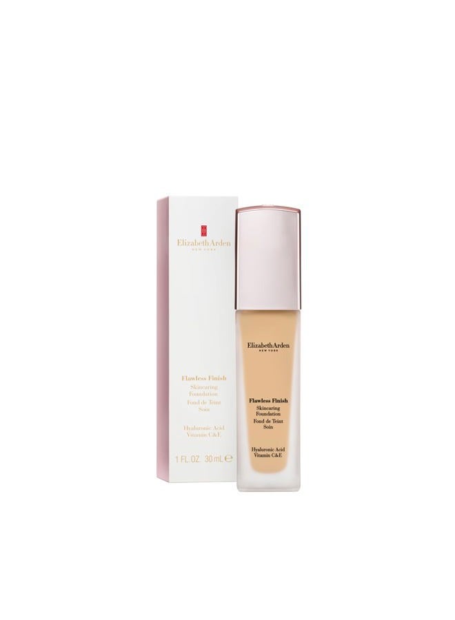 Elizabeth Arden فونداسيون للعناية بالبشرة بلمسة خالية من العيوب مع حمض الهيالورونيك، فيتامين C و E، 240N (للبشرة الفاتحة إلى المتوسطة مع درجات دافئة)، 1 أونصة سائلة. - Image 2