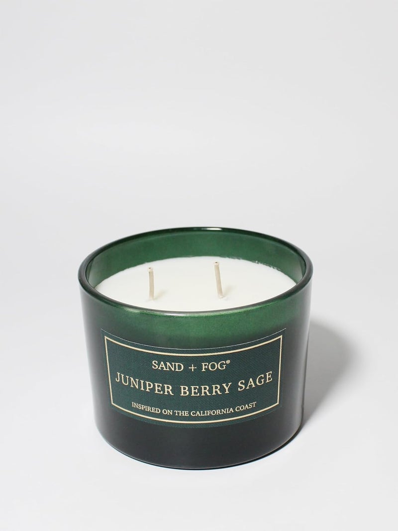 Sand + Fog Scented Candle - Juniper Berry Sage – Additional Scents and Sizes – 100% Cotton Lead-Free Wick - Luxury Air Freshening Jar Candles - Perfect Home Decor – 12oz - Image 3
