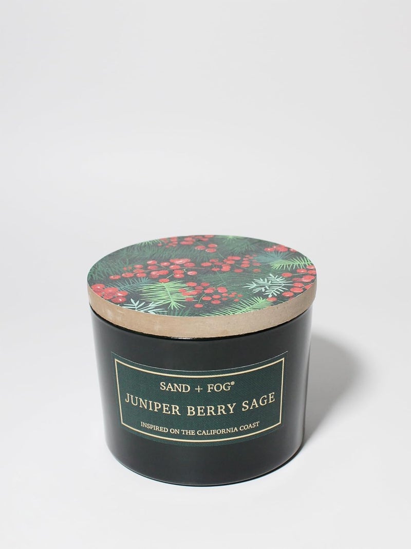 Sand + Fog Scented Candle - Juniper Berry Sage – Additional Scents and Sizes – 100% Cotton Lead-Free Wick - Luxury Air Freshening Jar Candles - Perfect Home Decor – 12oz - Image 1