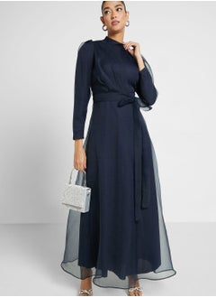 Khizana Puff Sleeve Belted Dress  - Image 1