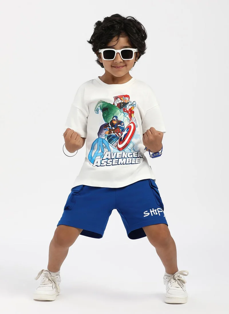 نوتيناتي Nautinati Boys’ Marvel Avengers Print T-shirt| Cotton| Age 2 - 10 Years