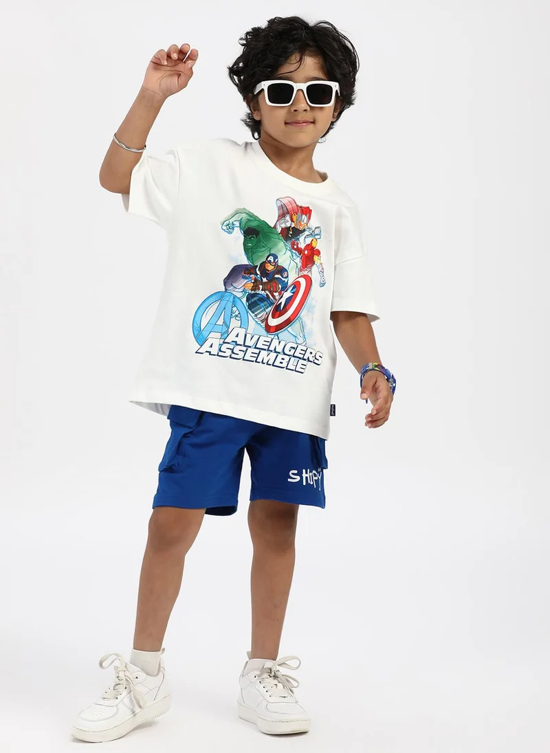 نوتيناتي Nautinati Boys’ Marvel Avengers Print T-shirt| Cotton| Age 2 - 10 Years