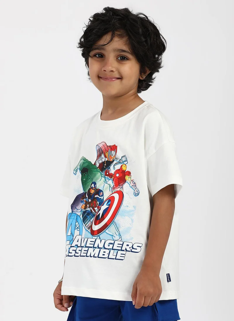 نوتيناتي Nautinati Boys’ Marvel Avengers Print T-shirt| Cotton| Age 2 - 10 Years