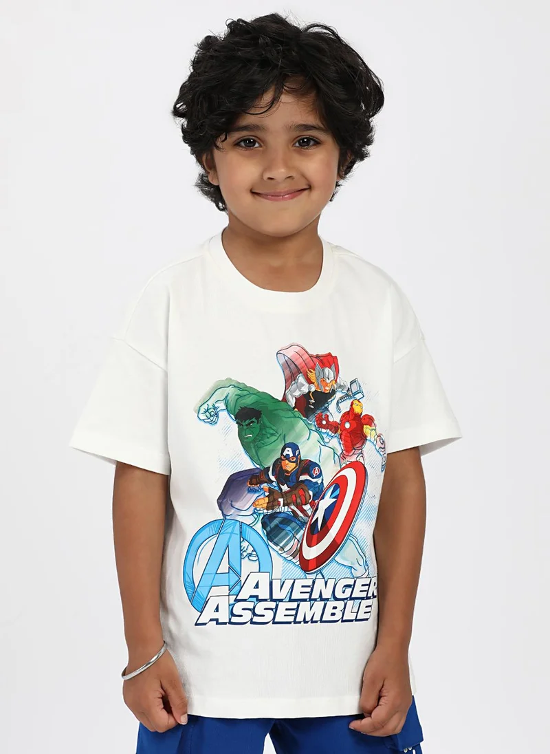نوتيناتي Nautinati Boys’ Marvel Avengers Print T-shirt| Cotton| Age 2 - 10 Years