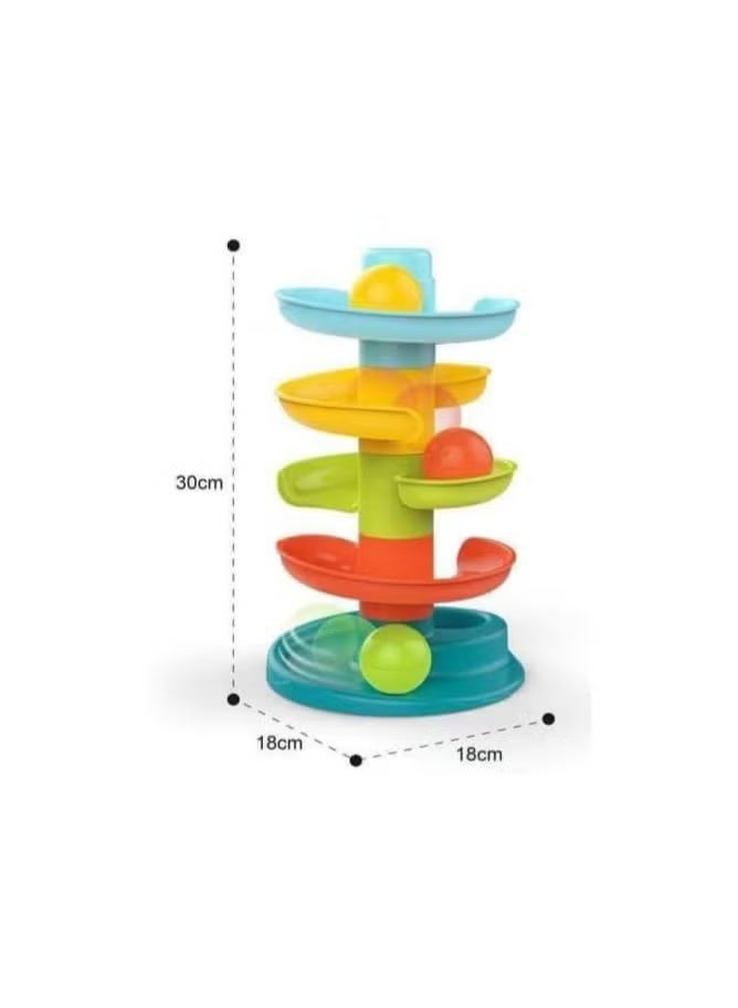 Generic Colorful Ball Drop Toy Tower for Toddlers – Educational Stacking Rolling Ball Game for Baby Boys and Girls, Easy to Assemble, Safe BPA-Free Plastic – Early Development Learning Toy - Image 3