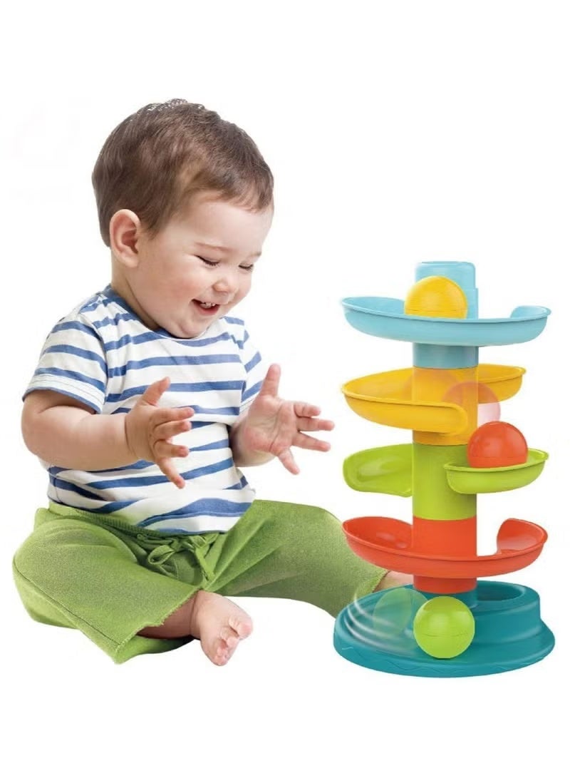 Generic Colorful Ball Drop Toy Tower for Toddlers – Educational Stacking Rolling Ball Game for Baby Boys and Girls, Easy to Assemble, Safe BPA-Free Plastic – Early Development Learning Toy - Image 2