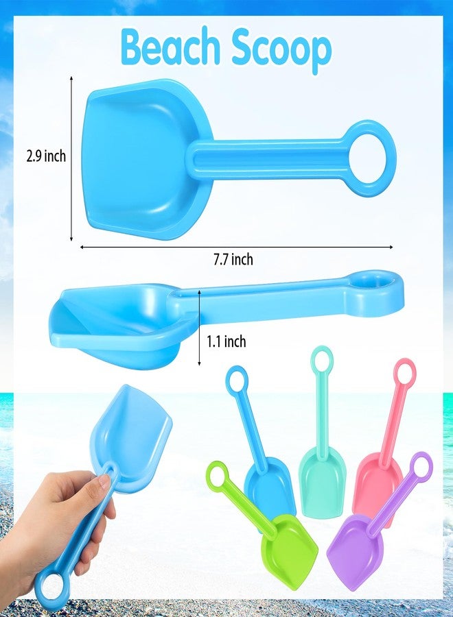 Rotatingpals 24 Pcs Sand Shovels for Kids, 7.7'' Plastic Beach Shovel Colorful Mini Scoops Bulk Sand Toys for Student Gifts Digging Gardening Outdoor Activities Party Favors, 5 Colors - Image 3