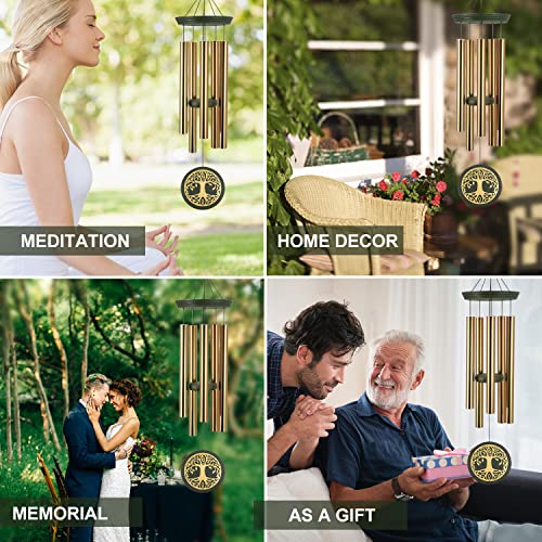 ASTARIN Gifts for Mom & Grandma - Outdoor Wind Chimes with Engraved Tree of Life, Large Patio Hanging Decor for Garden, Yard, Christmas, Anniversary Celebrations - Image 5