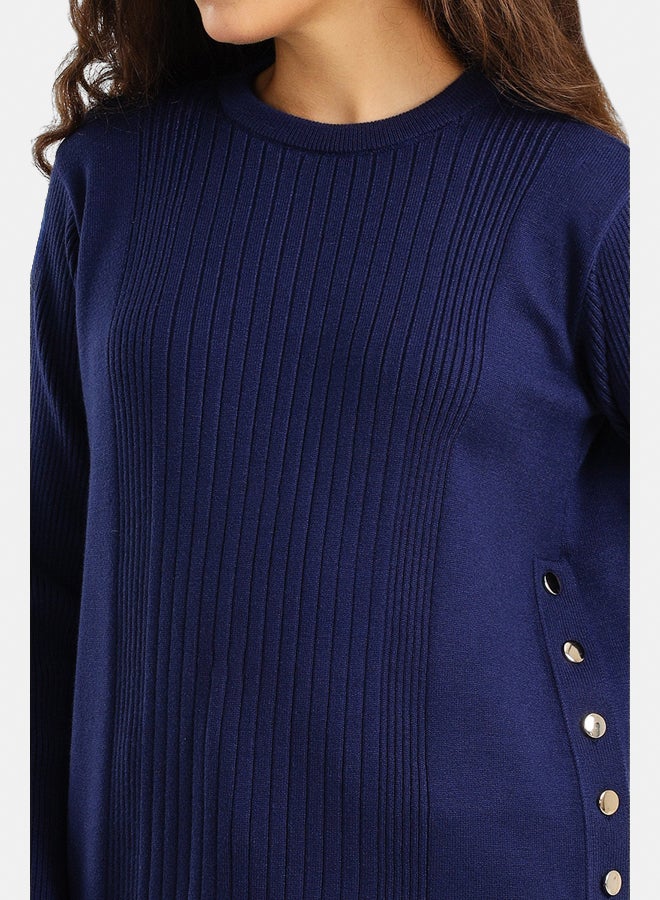 Clue Ribbed Pullover with Side Buttons - Image 5