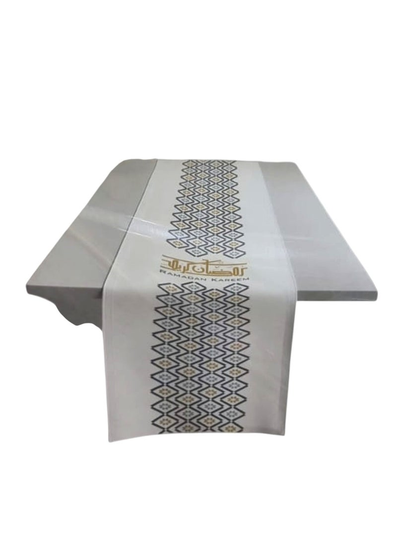 أتش دي مفرش طاولة متعدد الألوان بنقشة رمضانية، مقاس 36 × 150 سم - Image 1