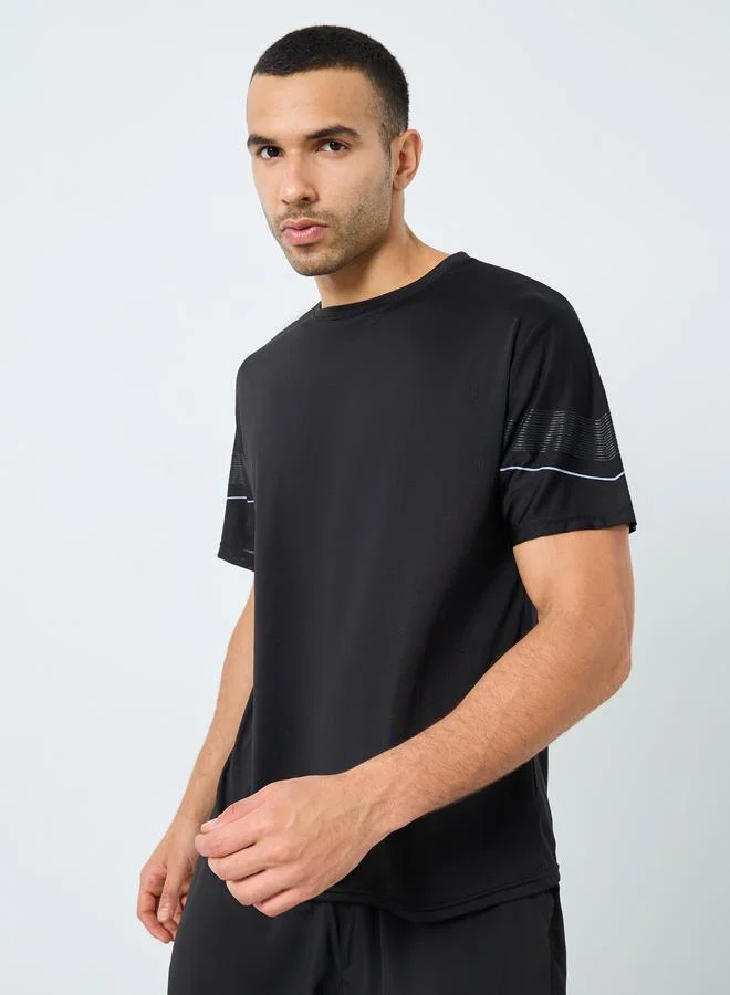 Styli Regular Fit Crew Neck Athleisure T-Shirt