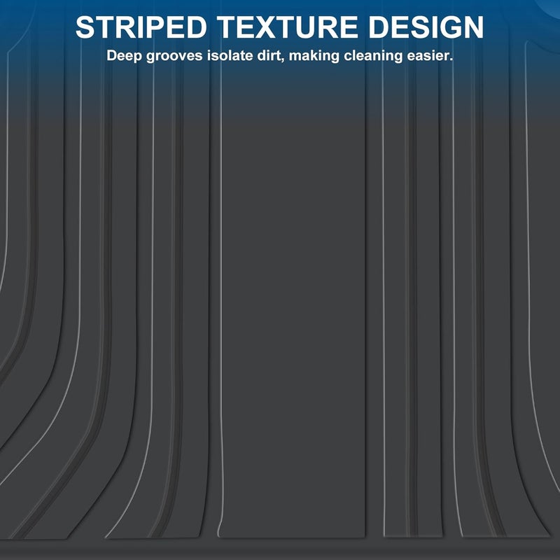 SAN AUTO Car Floor Mat for BMW X3 G01 X4 G02 2018 2019 2020 2021 Custom Fit Black Navy Blue Rubber Auto Floor Liners Set All Weather Protection Heavy Duty Odorless - Image 5
