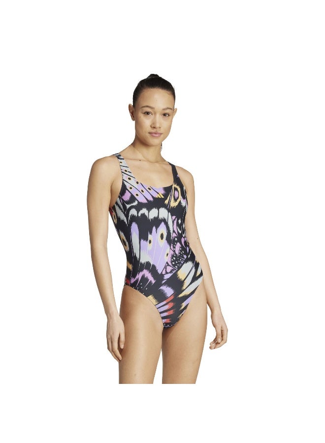 adidas بدلة سباحة فارم أبك بنفسجي للنساء - Image 4