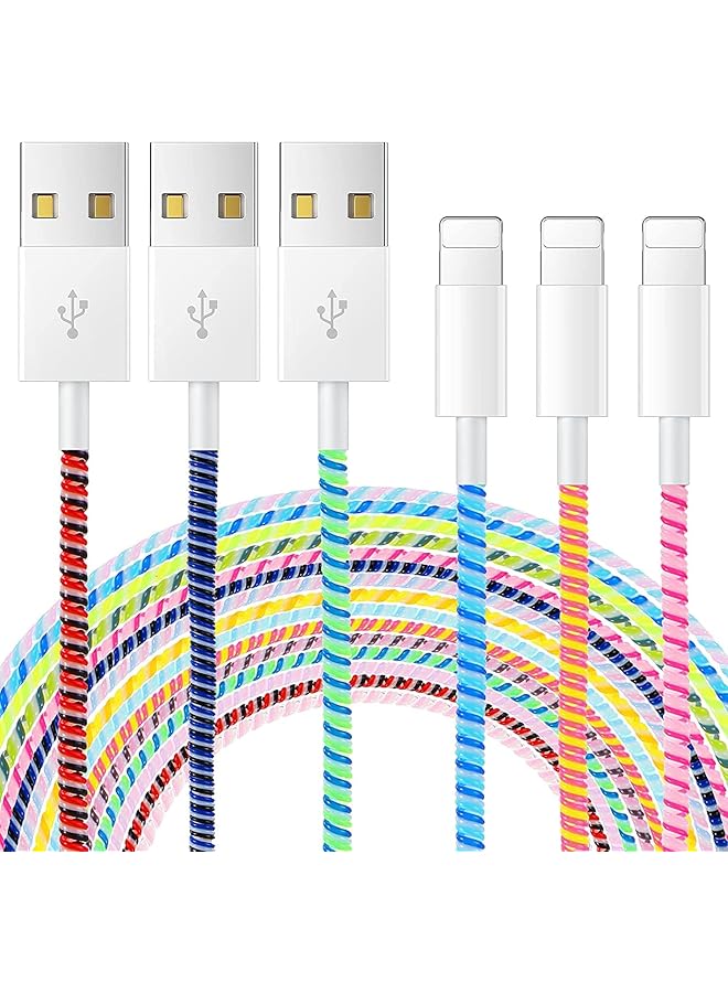 10 Pieces Spiral Cable Protector Charger Cable Saver Protector Headphone Cable Saver for USB Data Cable, Prevent Pets from Biting The Cable