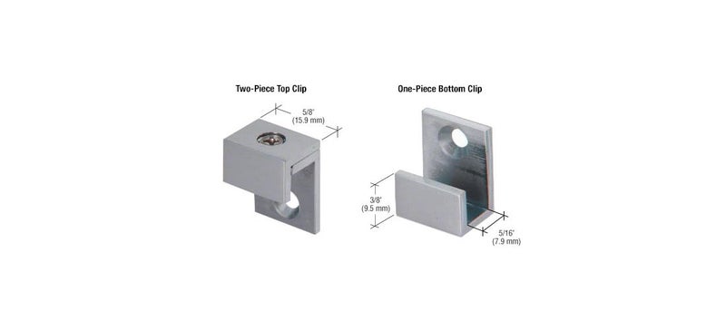 CRL C.R. LAURENCE MC01BN CRL Brushed Nickel 5/8" Wide Mirror Clip Set - Image 2
