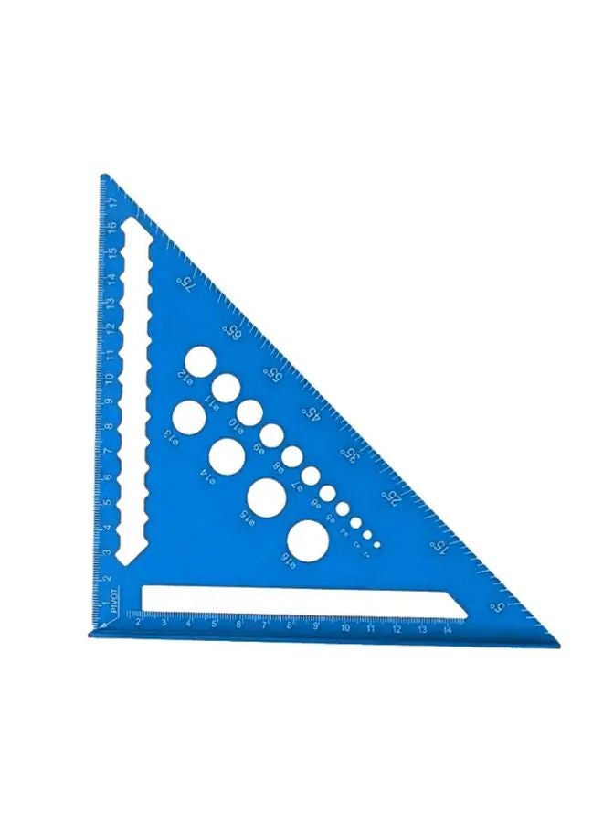 Blue Hole Style 7 Inch Heavy Duty Aluminum Alloy Combination Square Angle Ruler Protractor - Image 2