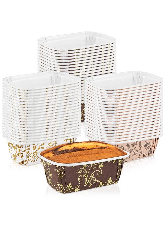 Tessco 60 Pcs Loaf Pan Liners Paper Loaf Pans Disposable Paper Baking Loft Pans Paper Baking Pans Rectangle Paper Baking Loft Mold for Bread Cake, Microwave Oven Freezer Safe(4.4 x 2.7 x 1.6 Inch) - Image 1