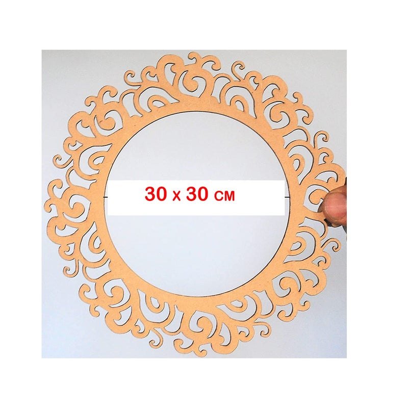 ROOT KRAFT 3mm 2pc Unfinished Round Wood MDF Cutout for Mirror, Photo Frame, Craft DIY Projects, Art Class, Home Decoration, Embellishment - Image 5