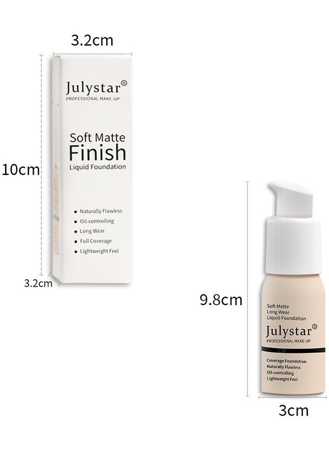 Matte Non-Porous Foundation, Oil Control Foundation, Coverage Foundation, 30ml Classic Ivory #04