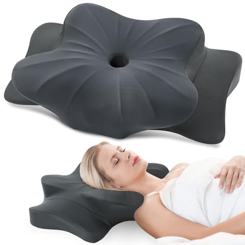 DONAMA Cervical Pillow for Neck and Shoulder Pain Relief Cooling Contour Memory Foam Pillow DualHeight Ergonomic Neck Support Pillow for Side Back Stomach Sleepers with Removable Pillowcase - Image 1