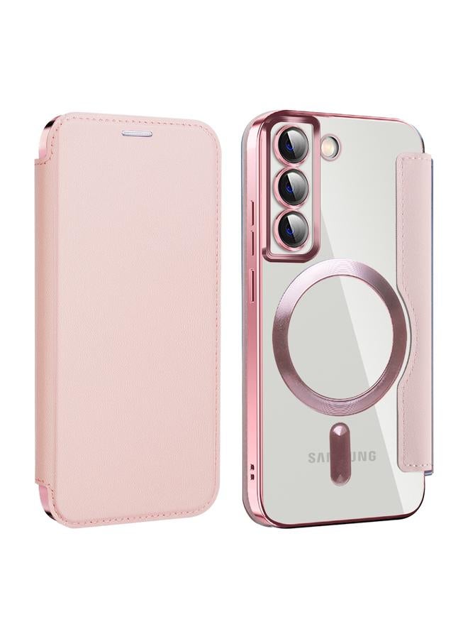 erorex Case For Samsung Galaxy S22 5G Shield MagSafe RFID Anti-theft Leather Phone Case - Image 1