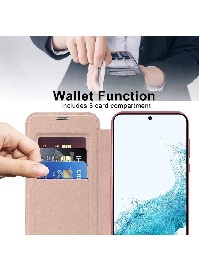 erorex Case For Samsung Galaxy S22 5G Shield MagSafe RFID Anti-theft Leather Phone Case - Image 4