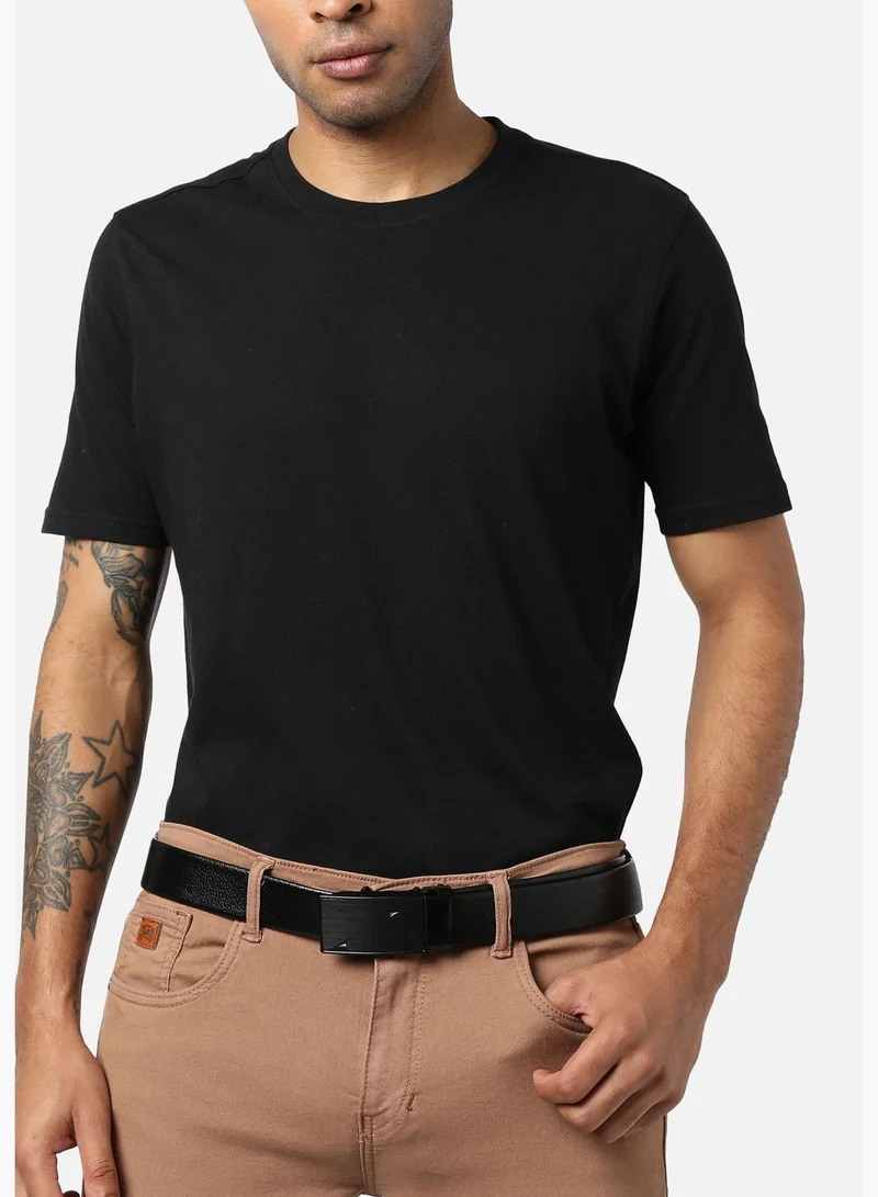 French Accent Casual Solid PU Leather Waist Belt For Men