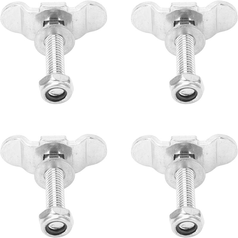 Qiilu 4Pcs L Track Threaded Screw Double Stud Fitting Set, High Strength Metal Tie Down for Truck Bed Trailer Cargo Control Pickup RV ATV, Fits Any Position on The L Track Rail, Ideal - Image 4