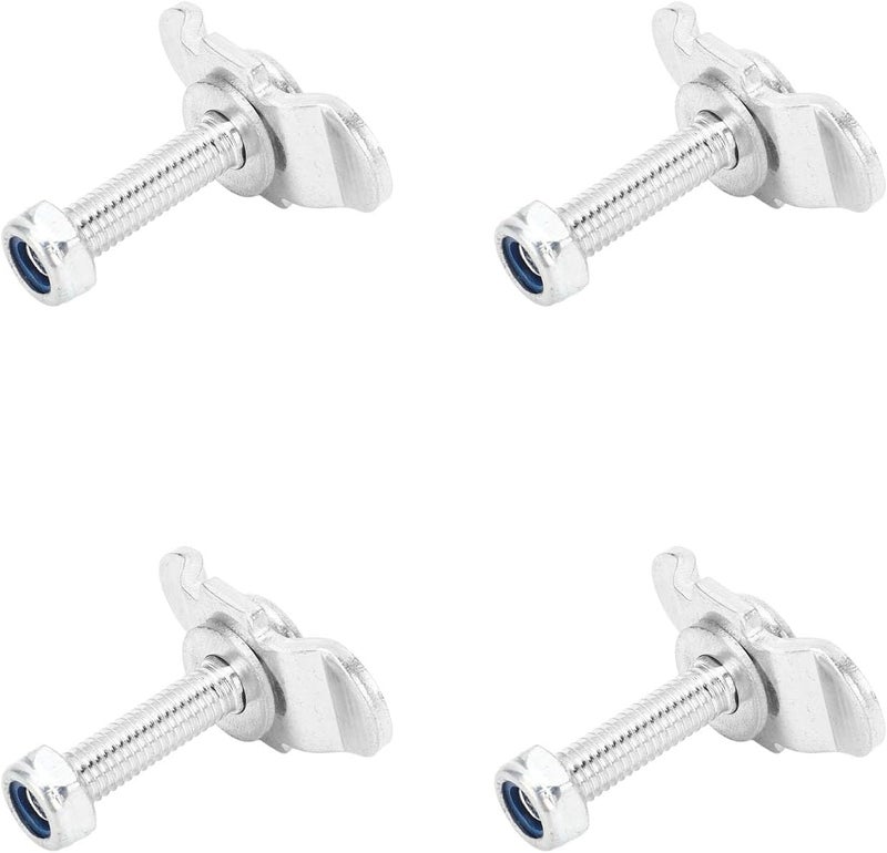 Qiilu 4Pcs L Track Threaded Screw Double Stud Fitting Set, High Strength Metal Tie Down for Truck Bed Trailer Cargo Control Pickup RV ATV, Fits Any Position on The L Track Rail, Ideal - Image 5