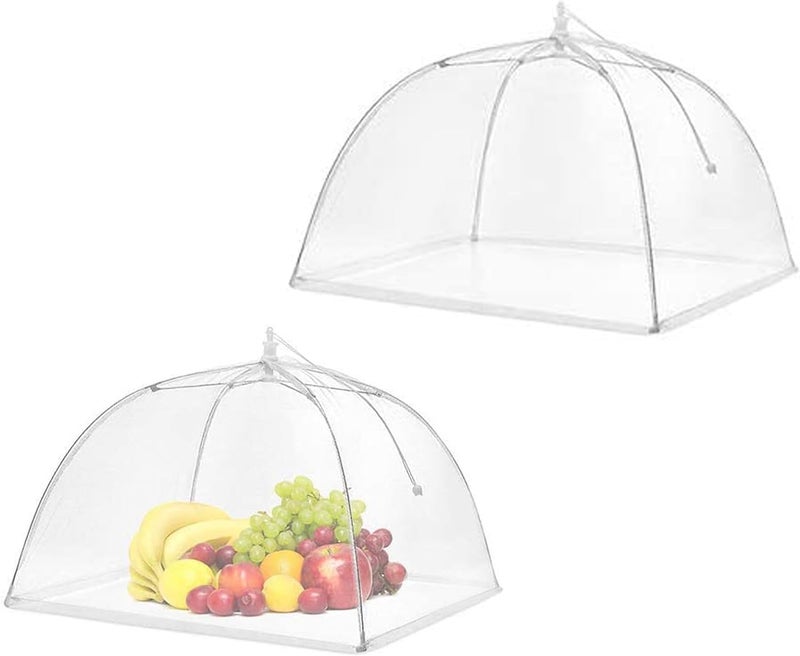 SHUBHPETAL SHUBHPETAL 2 Pack Folding Food Cover for Food PopUp Mesh Food Cover Foldable Mesh Food Cover Fly Cover Drosophila Net  - Image 1