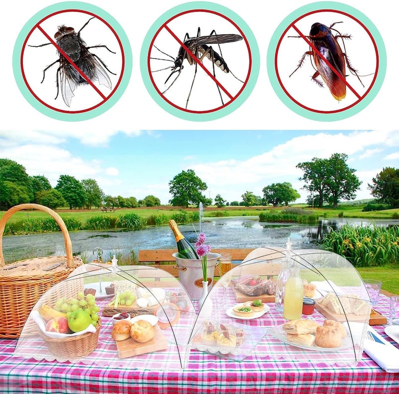 SHUBHPETAL SHUBHPETAL 2 Pack Folding Food Cover for Food PopUp Mesh Food Cover Foldable Mesh Food Cover Fly Cover Drosophila Net  - Image 3