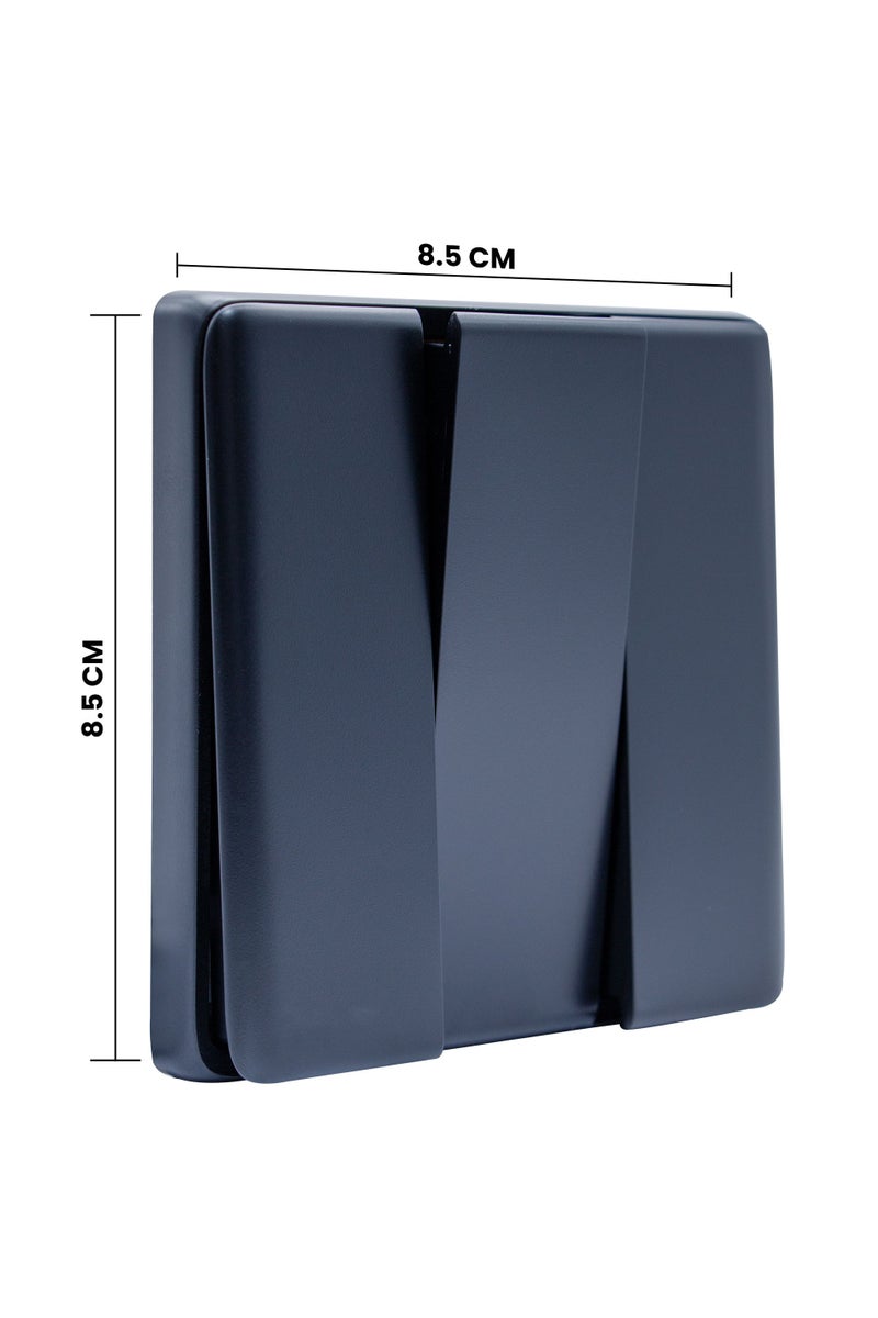 Duravel Modern Triple Light Switch Wall Panel, Black Matte Finish, 250V Electric Socket - Image 5