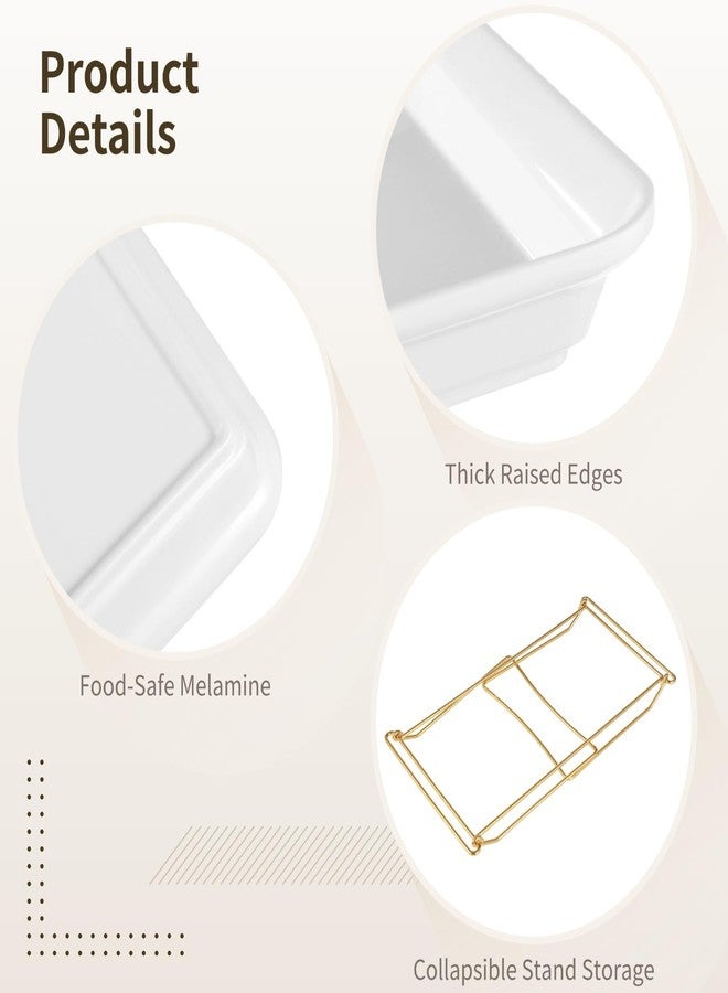 DORMIYA Large 3-Tier Melamine Serving Tray Set with Display Stand, Tiered Serving Tray for Food Display, 17 Inch Platters Dessert Cupcake Stand for Parties and Events - Image 3