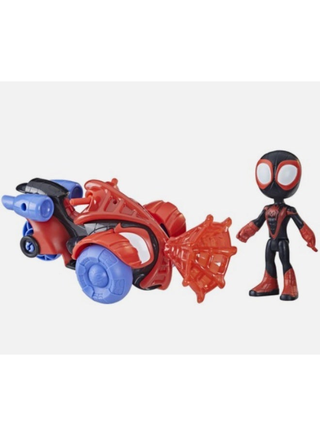 Hasbro Marvel مجموعة سيارة وشخصية هاسبرو مارفل سبايدي وأصدقاؤه المذهلون مايلز موراليس تكنولوجي ريسر - Image 2