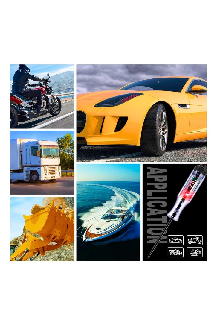 Chase Up Automotive Test Light 5-90V Digital LED Circuit Tester with Voltage Display, Auto Bidirectional Light Tester, Electrical Voltage Tester with Extended Spring Wire & Probe for Car/RV/Vehicles - Image 2