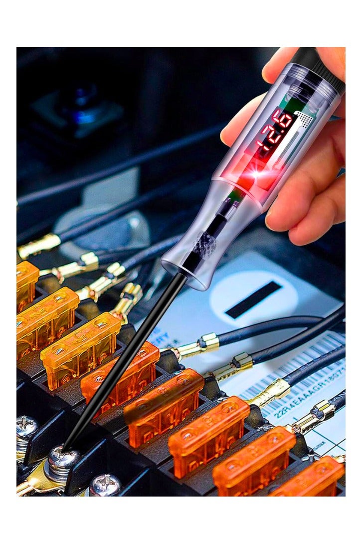 Chase Up Automotive Test Light 5-90V Digital LED Circuit Tester with Voltage Display, Auto Bidirectional Light Tester, Electrical Voltage Tester with Extended Spring Wire & Probe for Car/RV/Vehicles - Image 3