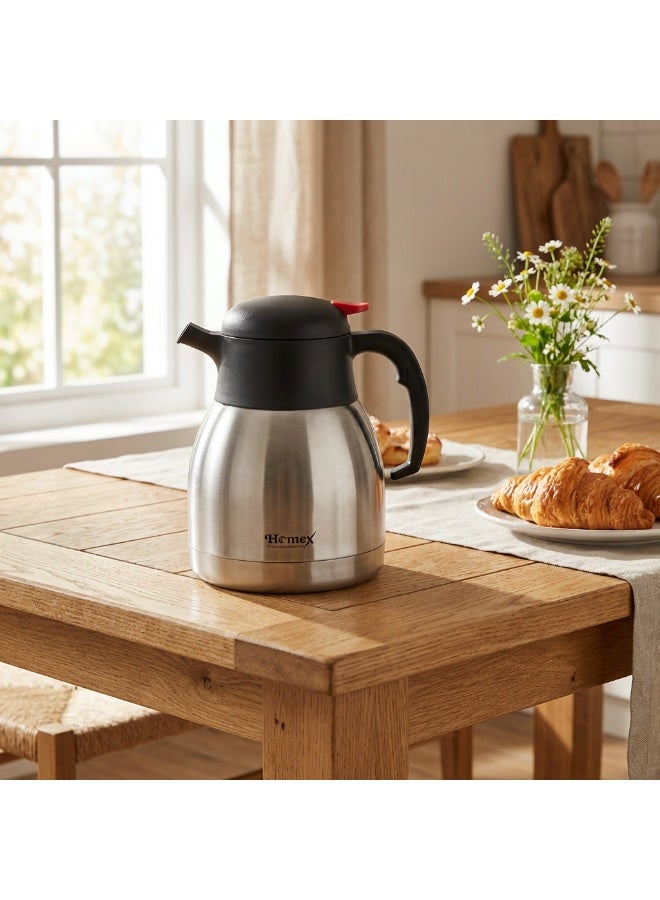 Homex Stainless Steel Tea Coffee Vacuum Flask Thermos Jug 1.2L, Double Wall Insulation Hot Cold Water/Tea/Coffee Flask BPA-Free Leak-Proof for Home Office Outdoor - Image 3