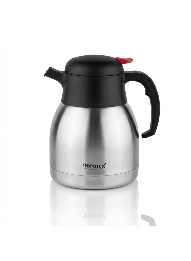 Homex Stainless Steel Tea Coffee Vacuum Flask Thermos Jug 1.2L, Double Wall Insulation Hot Cold Water/Tea/Coffee Flask BPA-Free Leak-Proof for Home Office Outdoor - Image 1